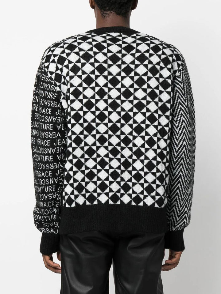 geometric intarsia-knit jumper sweater