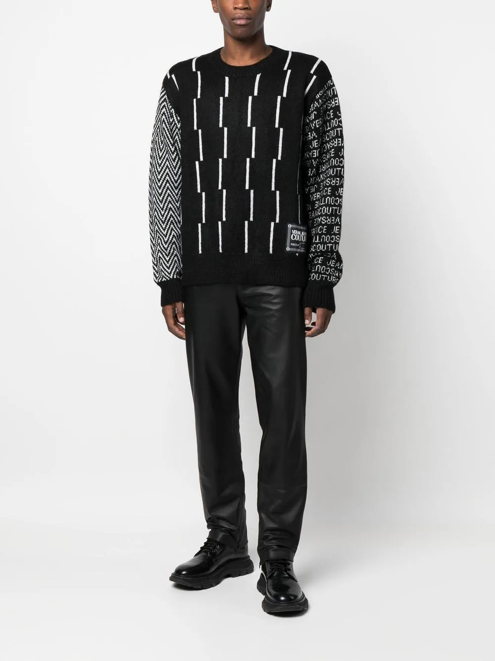 geometric intarsia-knit jumper sweater
