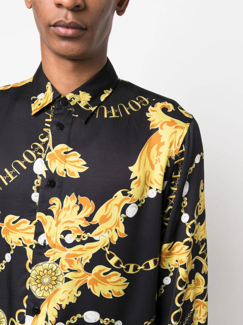 Chain Couture Long-Sleeve Shirt
