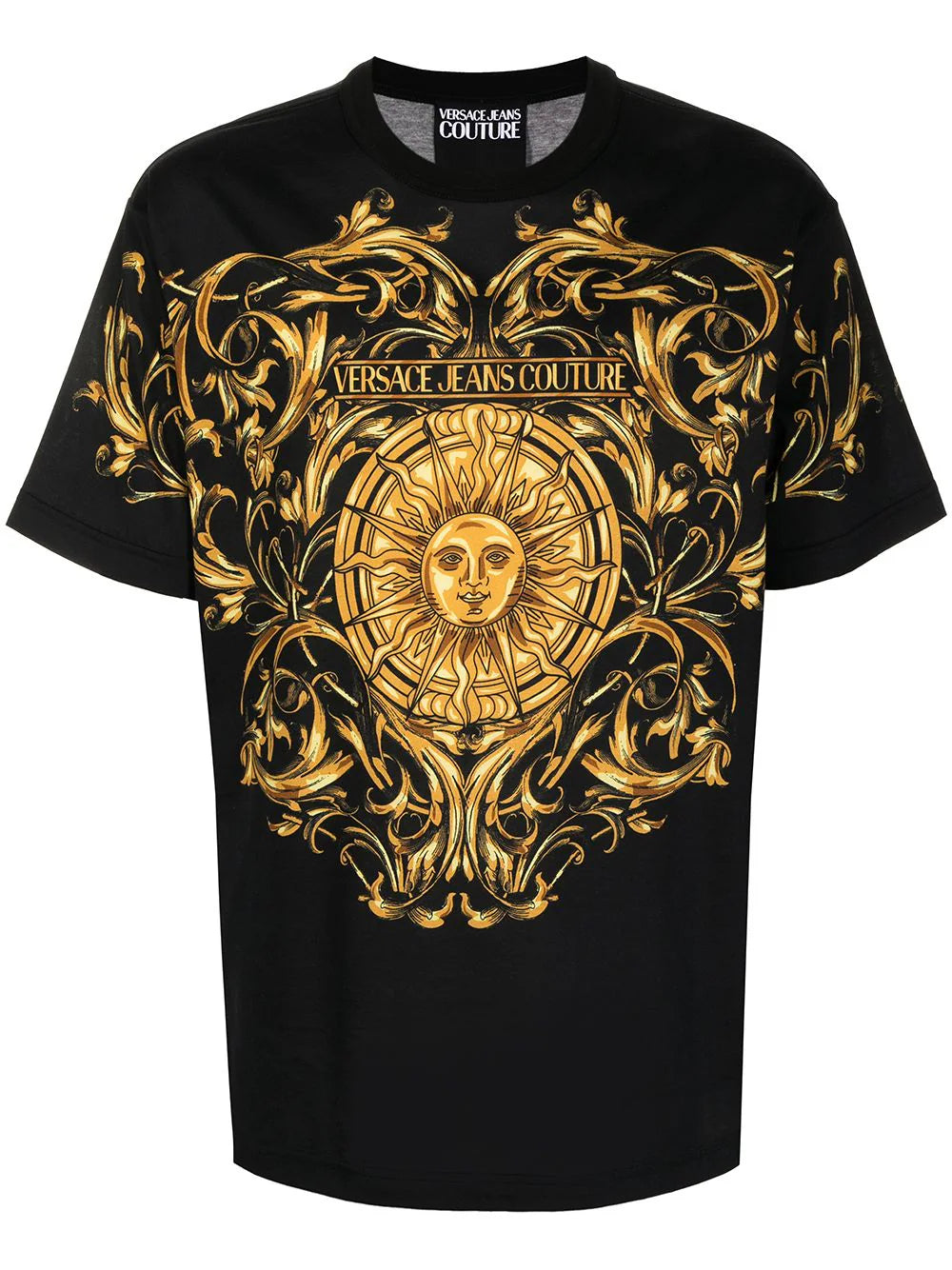Black Barocco Print T-shirt