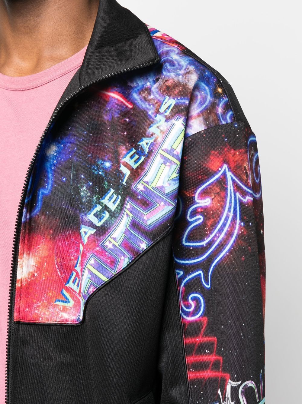Logo Digital-Print Bomber Jacket