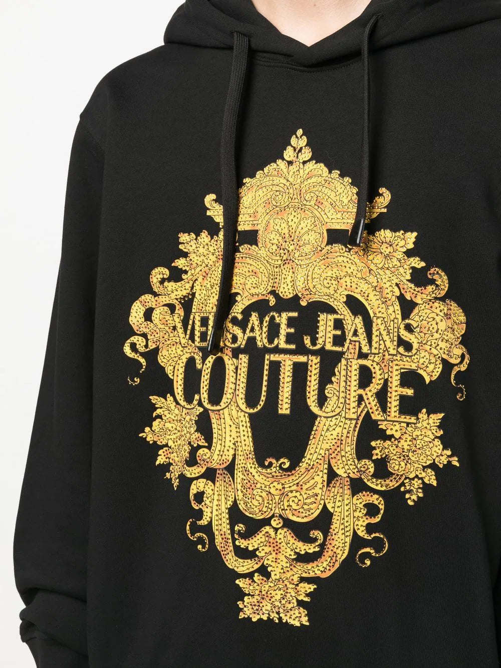 logo-print cotton hoodie