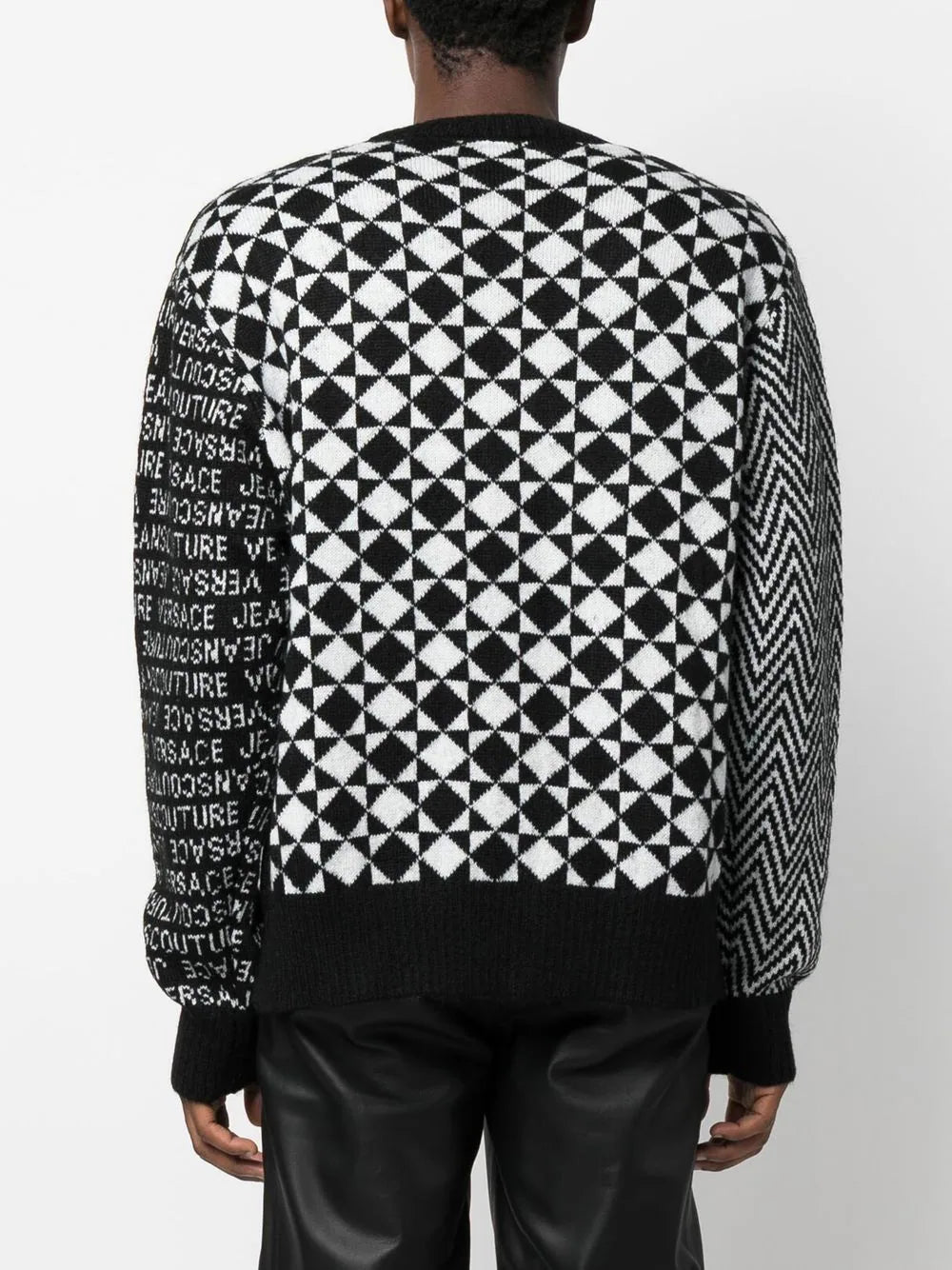 geometric intarsia-knit jumper
