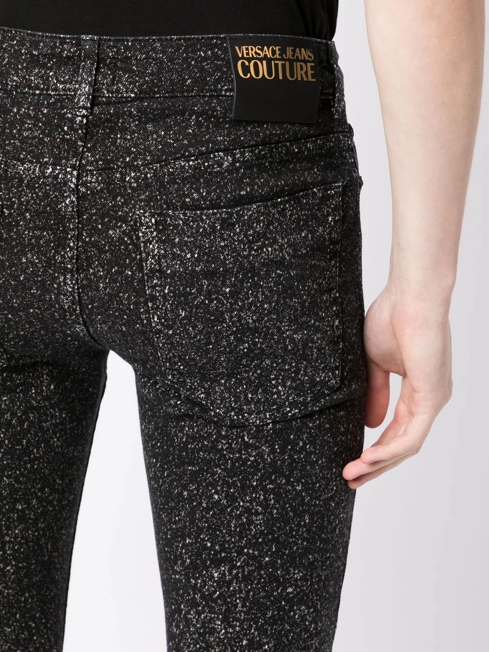 glitter-detail skinny-cut jeans