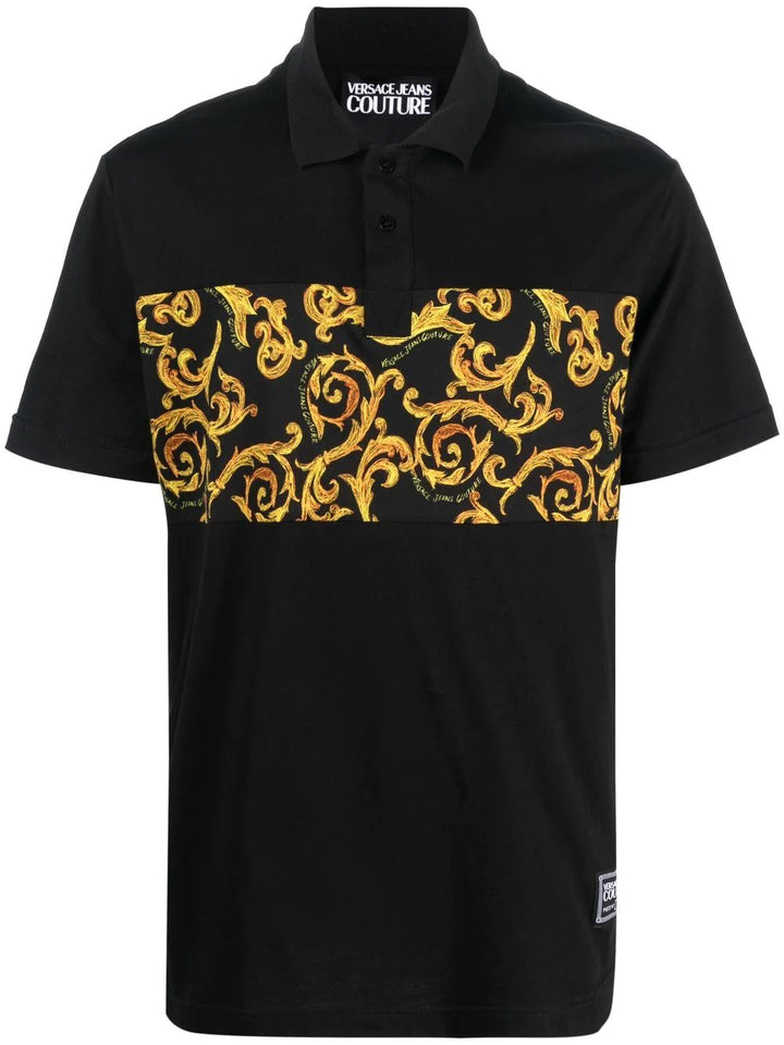 baroque pattern-print polo shirt