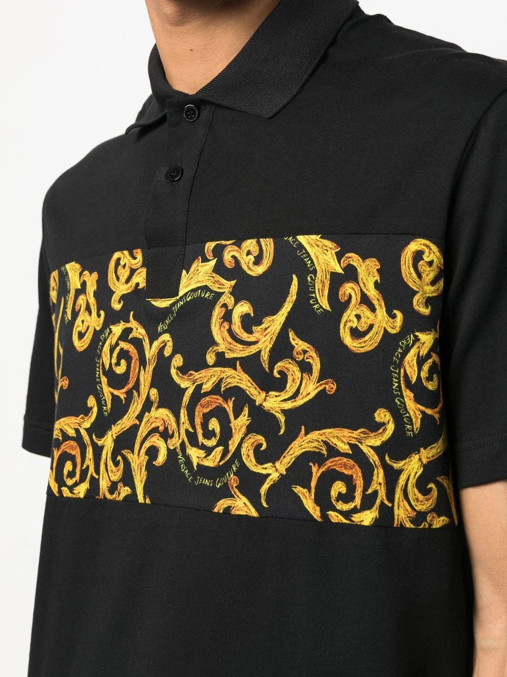 baroque pattern-print polo shirt
