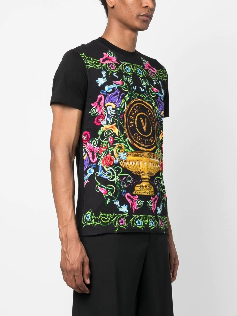V-Emblem Garden cotton T-shirt