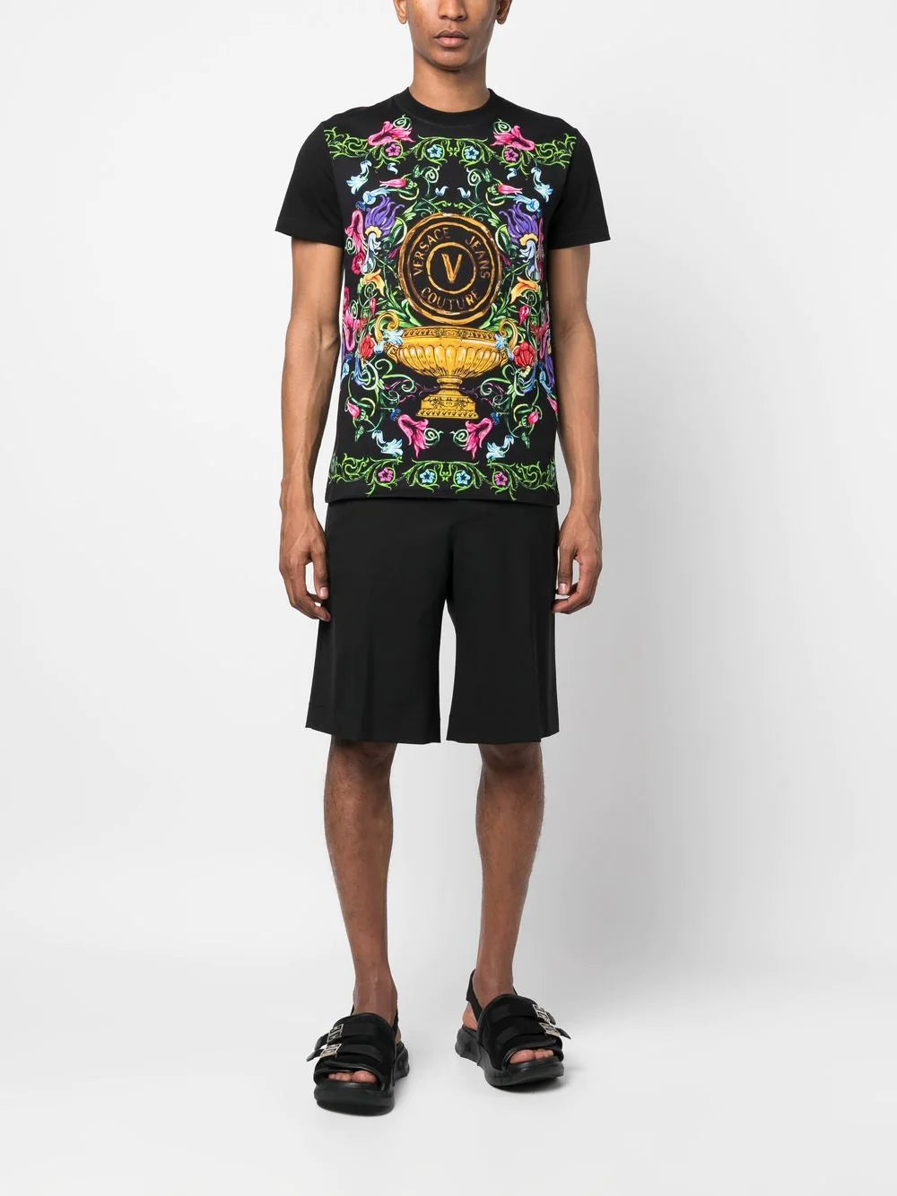 V-Emblem Garden cotton T-shirt