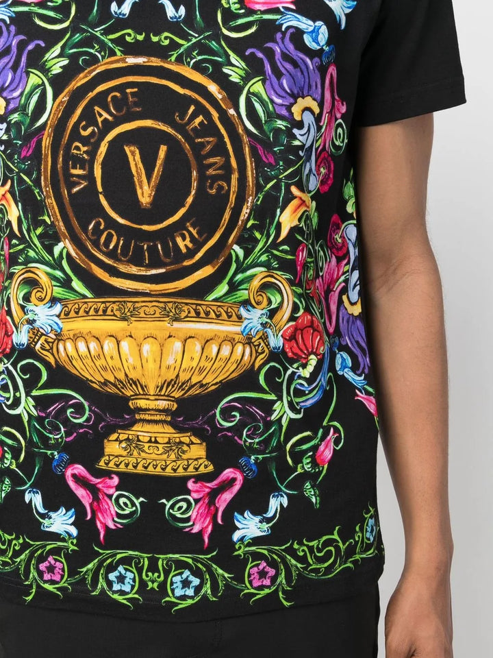 V-Emblem Garden cotton T-shirt