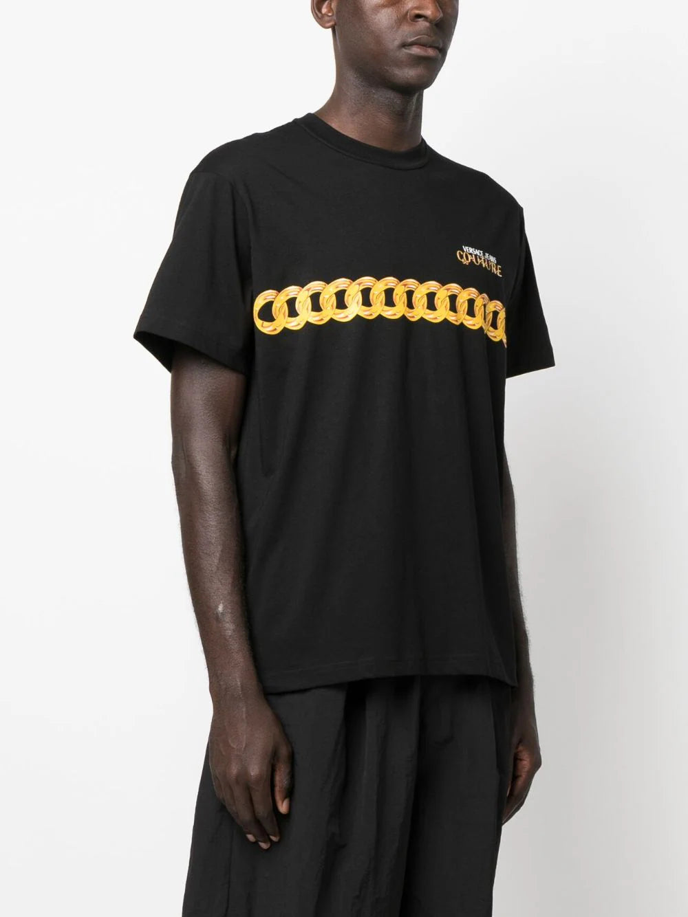 Chain-Link Print Cotton T-Shirt