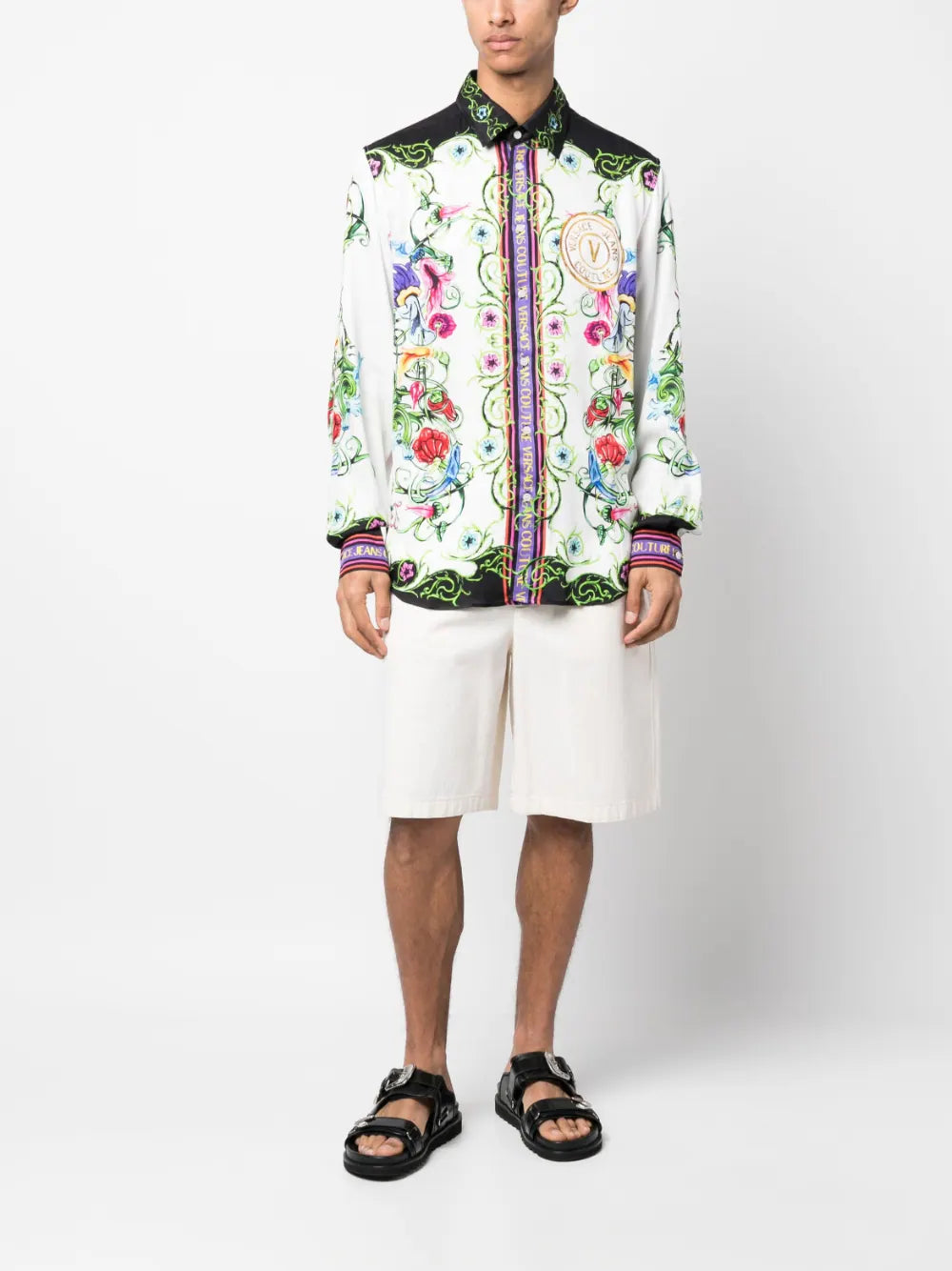 logo-print long-sleeve shirt