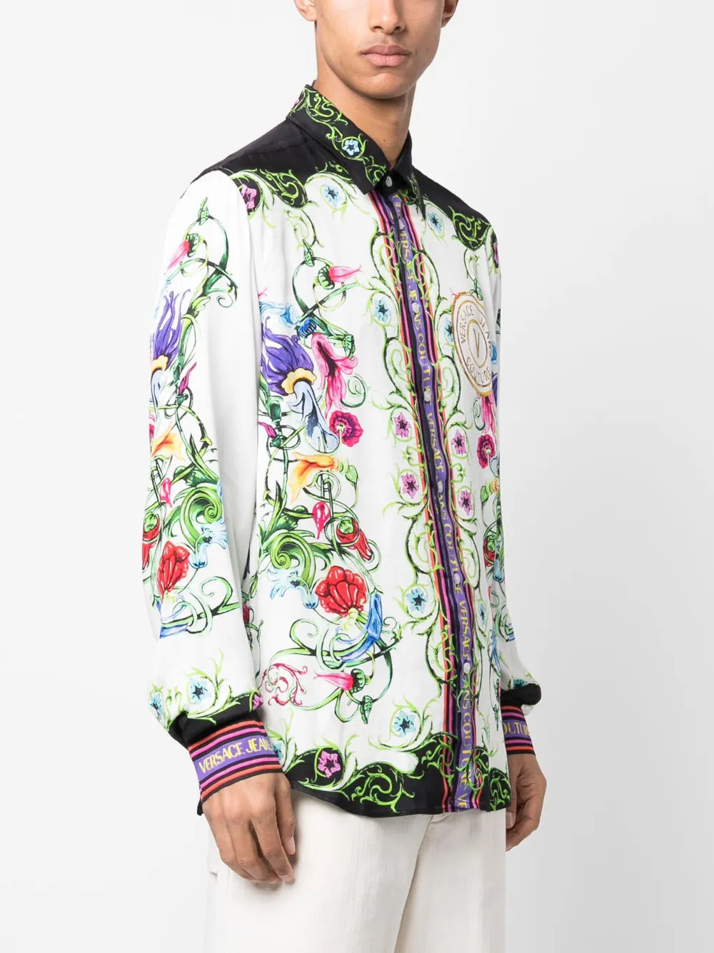 logo-print long-sleeve shirt