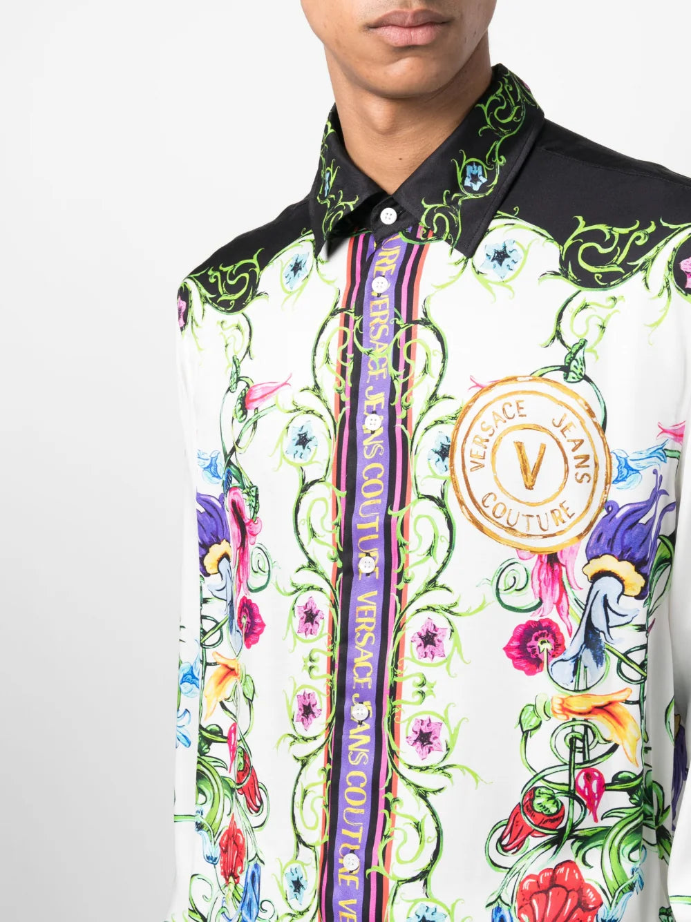 logo-print long-sleeve shirt