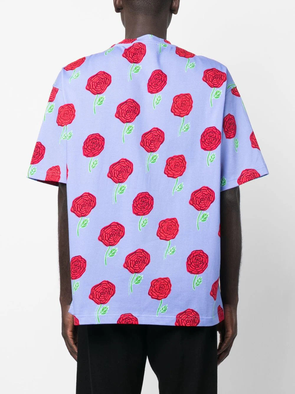 FLORAL-PRINT SHORT-SLEEVED COTTON T-SHIRT
