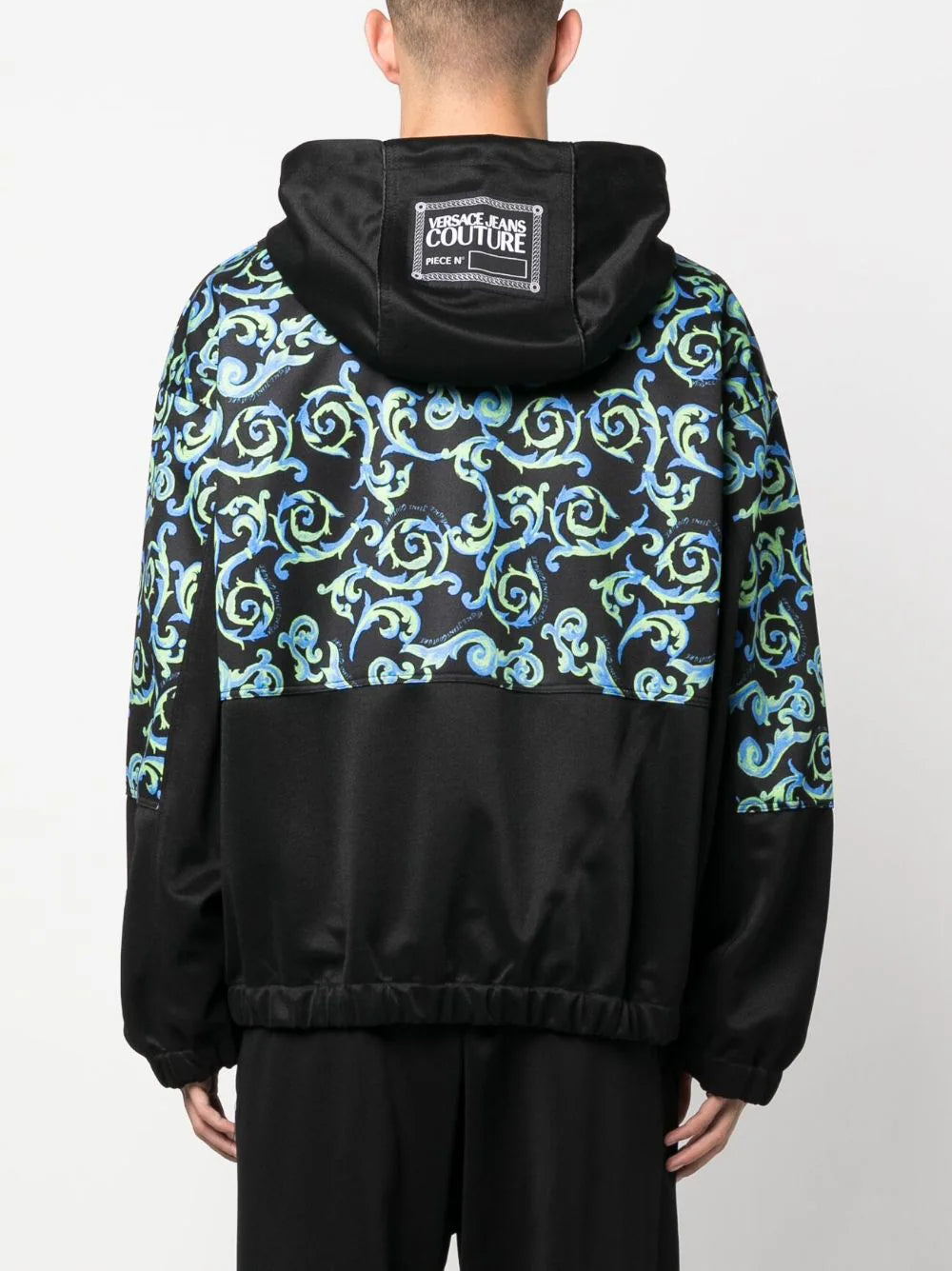 Baroque-Pattern Hooded Jacket