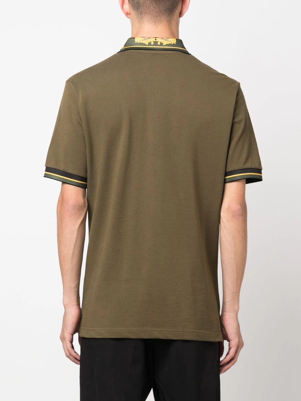 baroque-pattern polo shirt