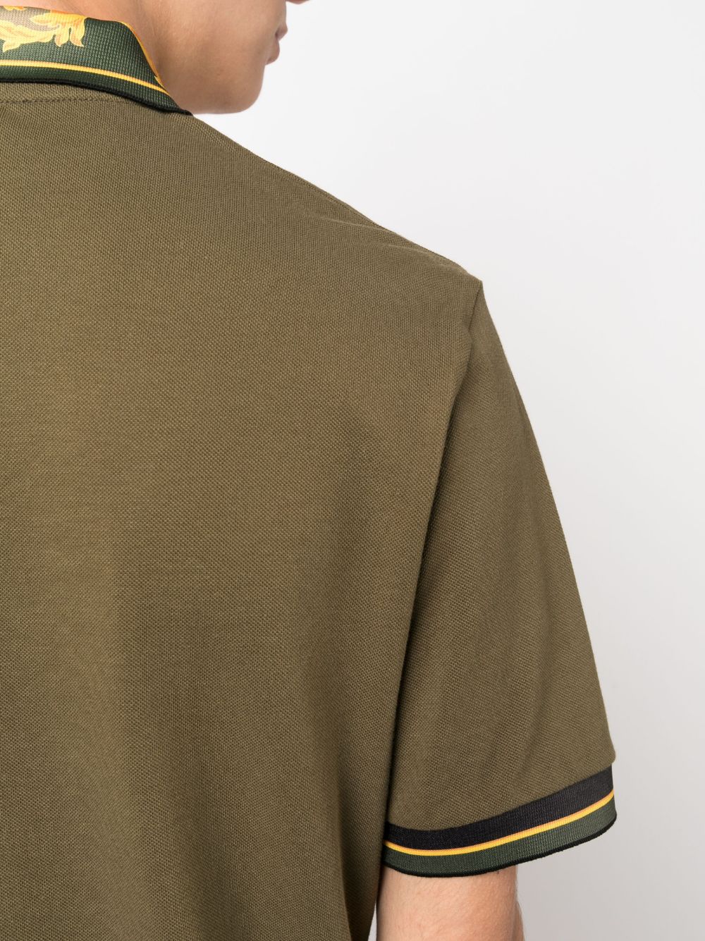 baroque-pattern polo shirt