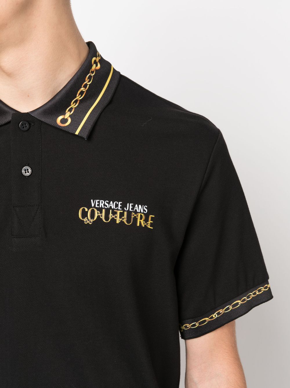 Chain-Link Polo Shirt