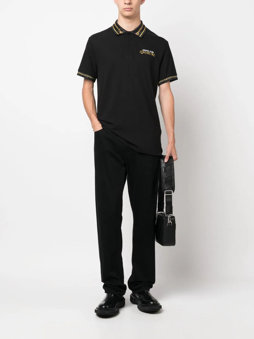 Chain-Link Polo Shirt