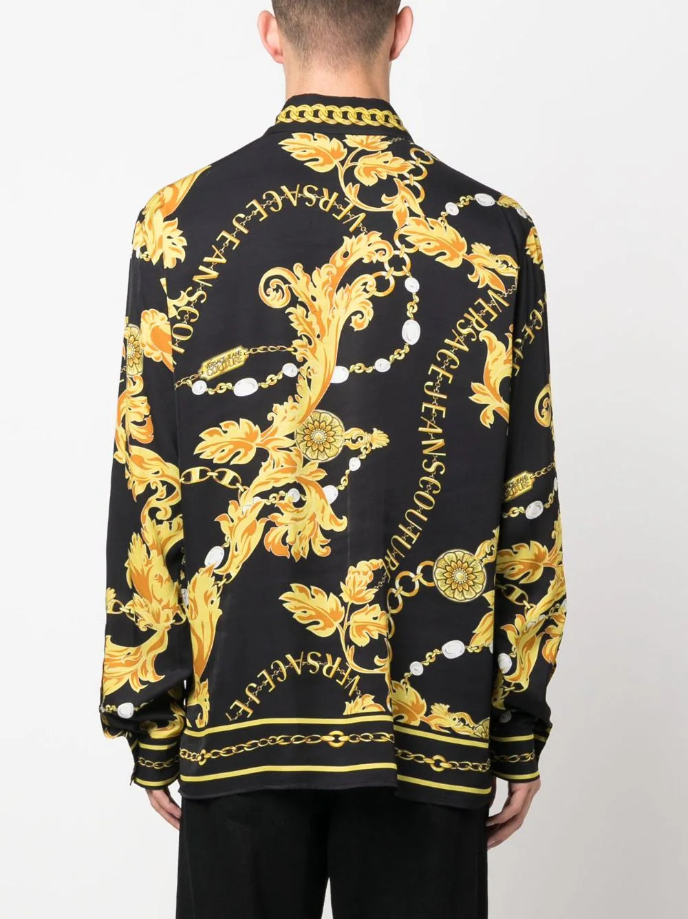 baroque-pattern long-sleeve shirt