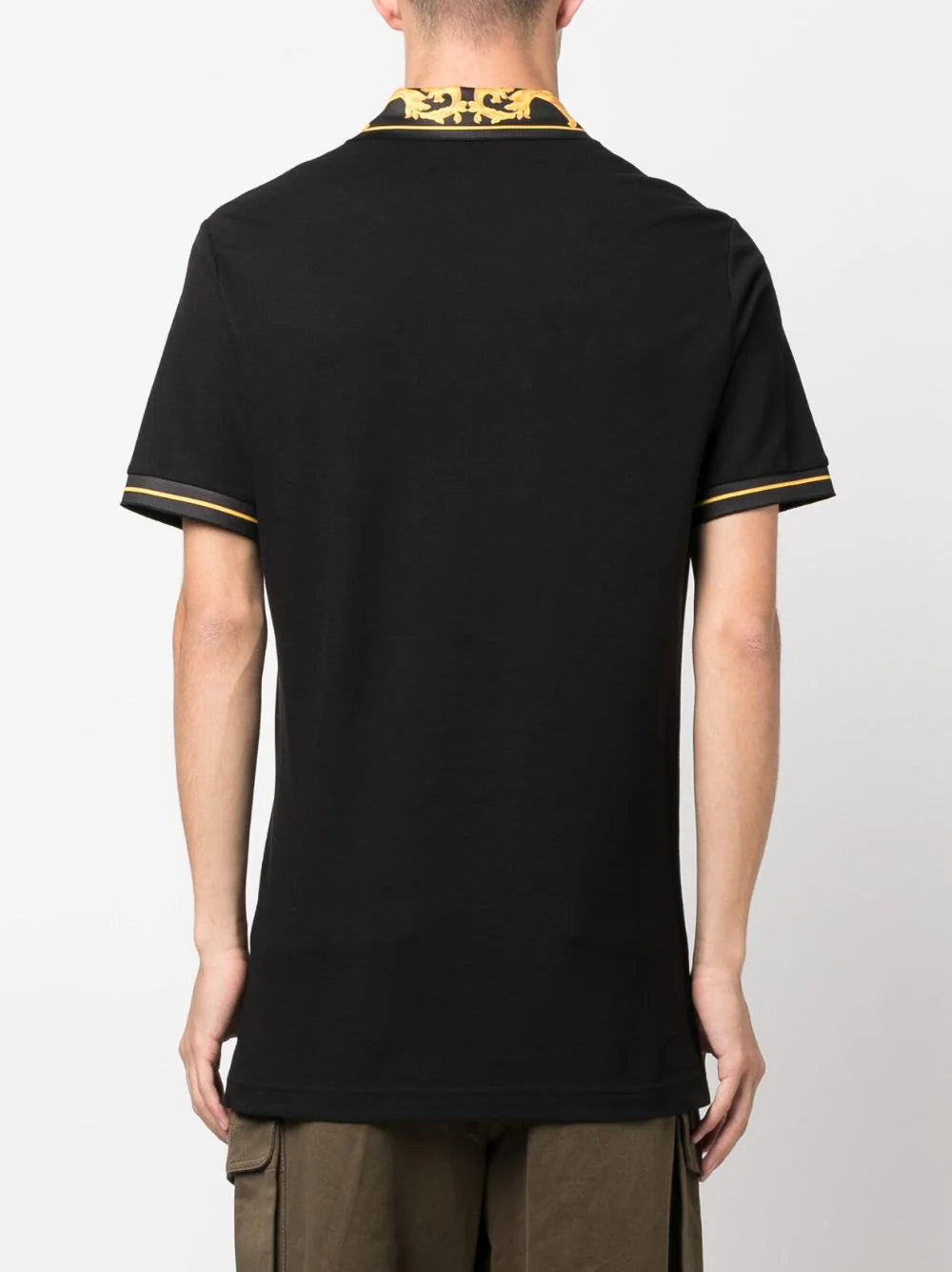 baroque-pattern polo shirt