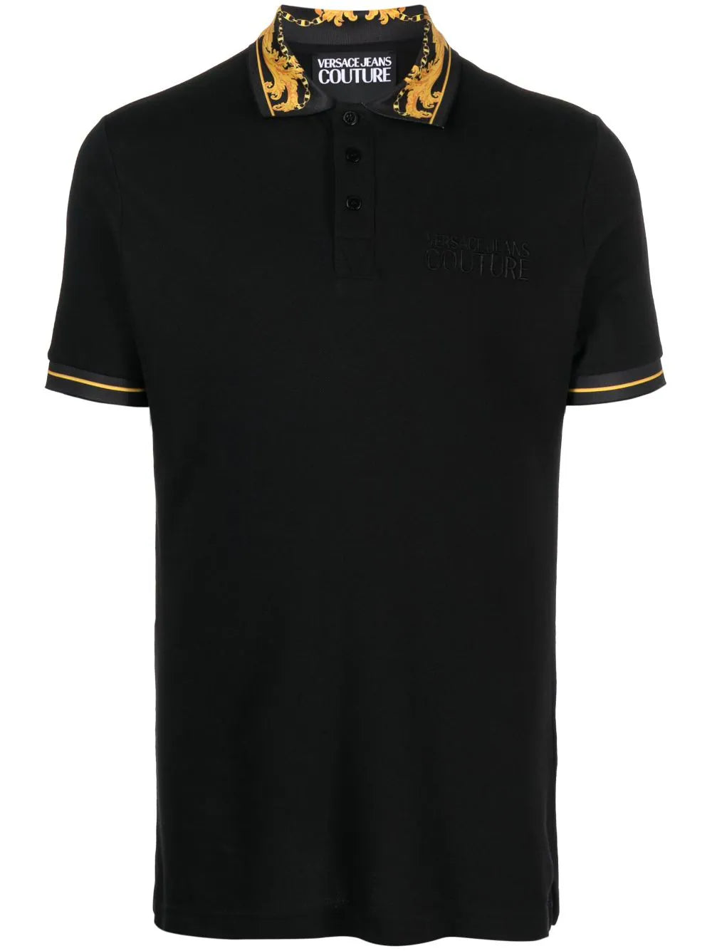 baroque-pattern polo shirt
