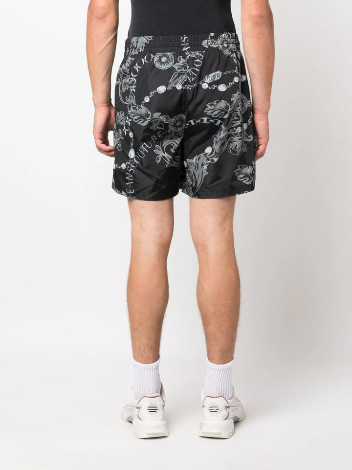 Chain Couture drawstring shorts