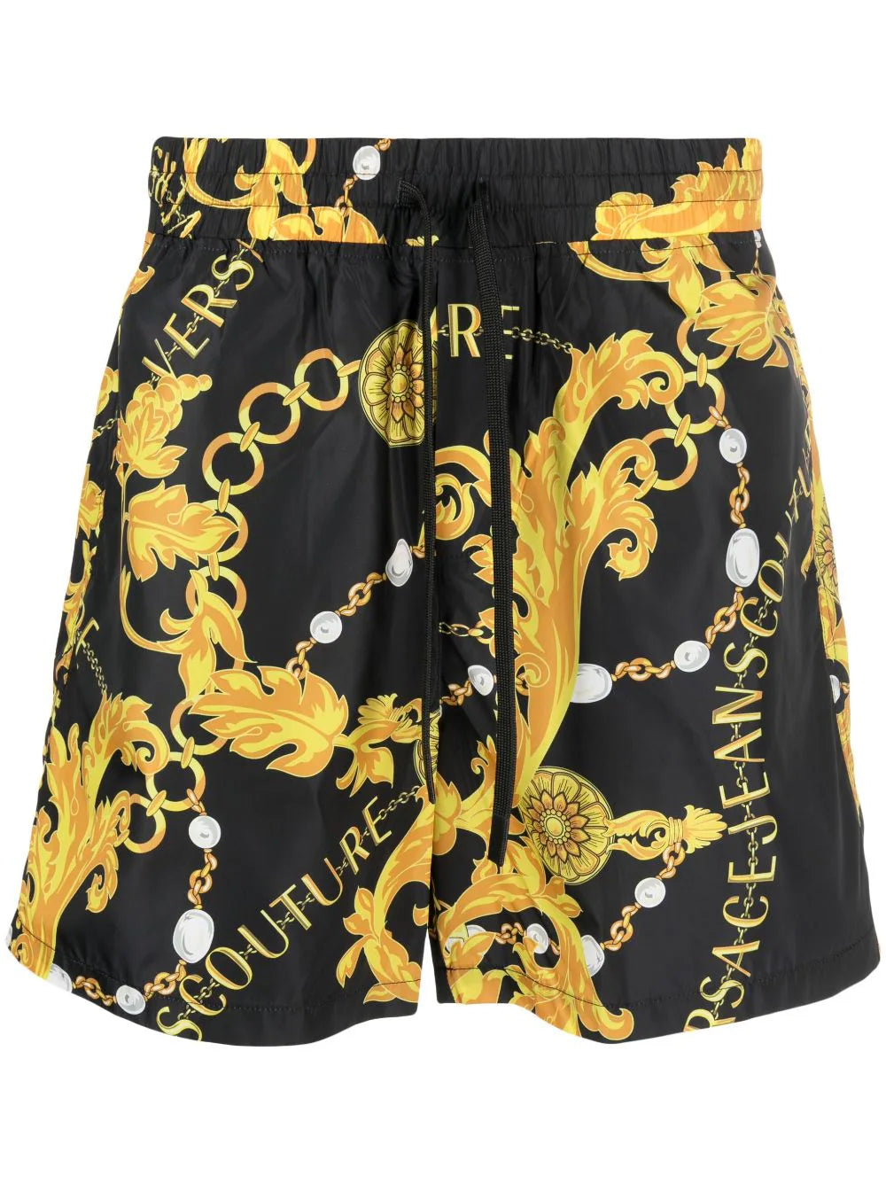 Chain Couture drawstring shorts
