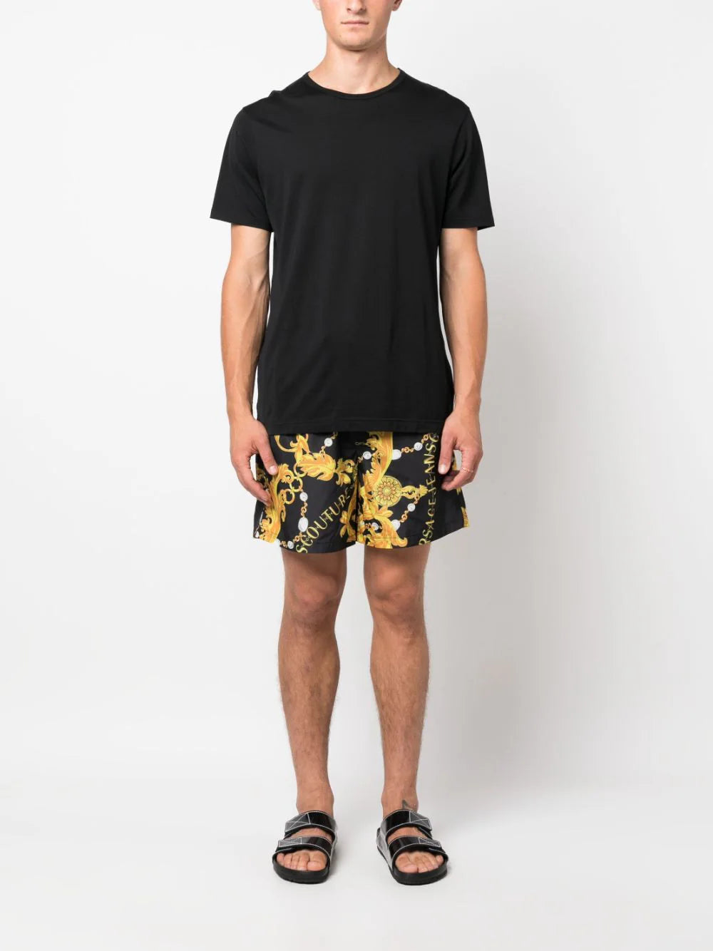 Chain Couture drawstring shorts