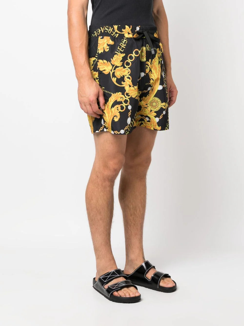 Chain Couture drawstring shorts