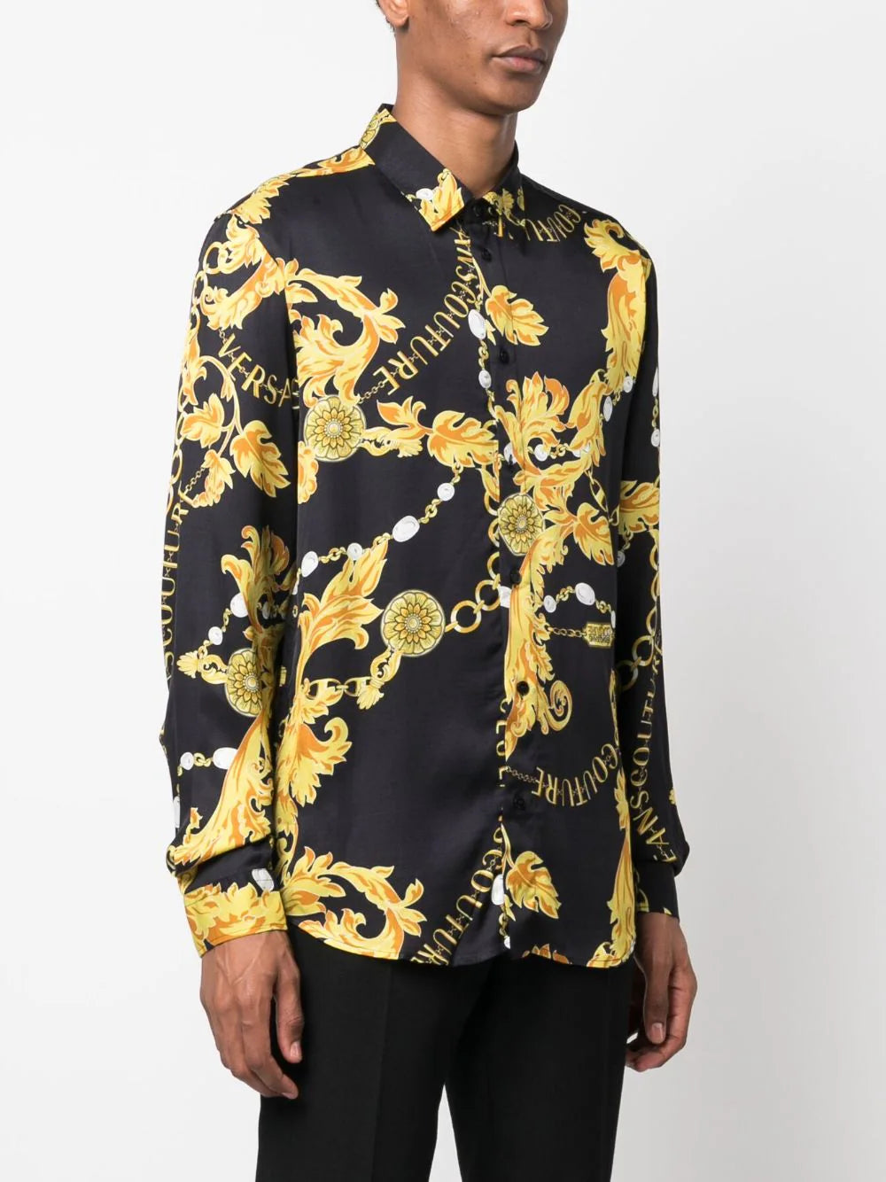 Chain Couture Long-Sleeve Shirt