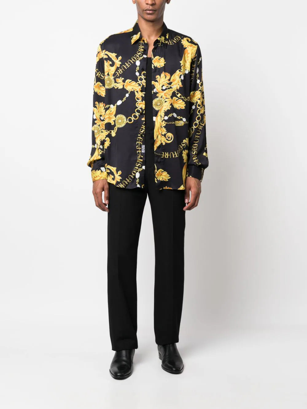 Chain Couture Long-Sleeve Shirt