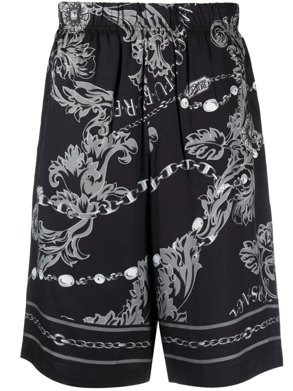 Barocco-print drop-crotch shorts