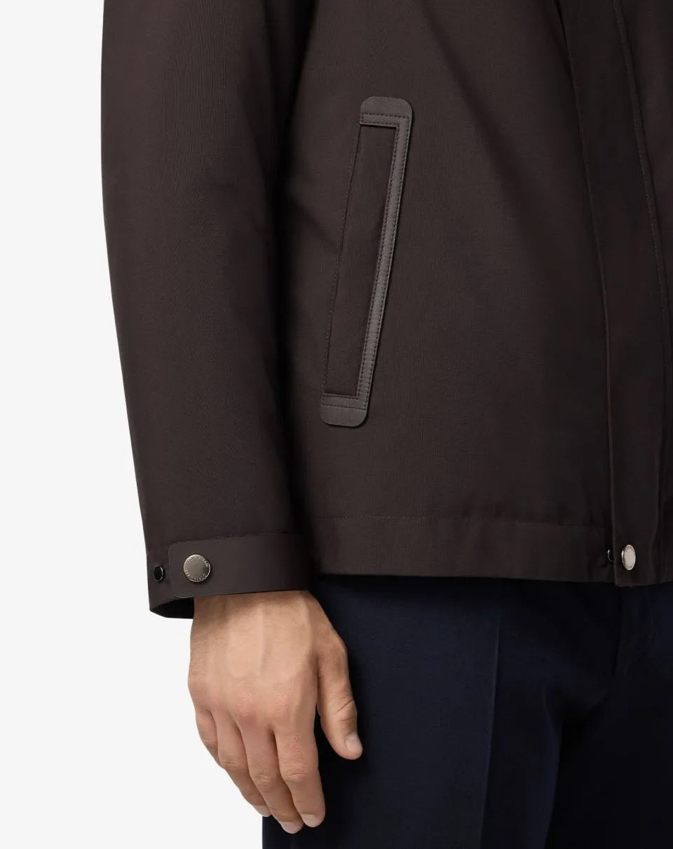 Brown technical fabric jacket