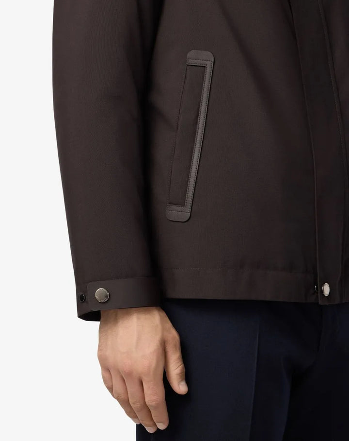 Brown technical fabric jacket