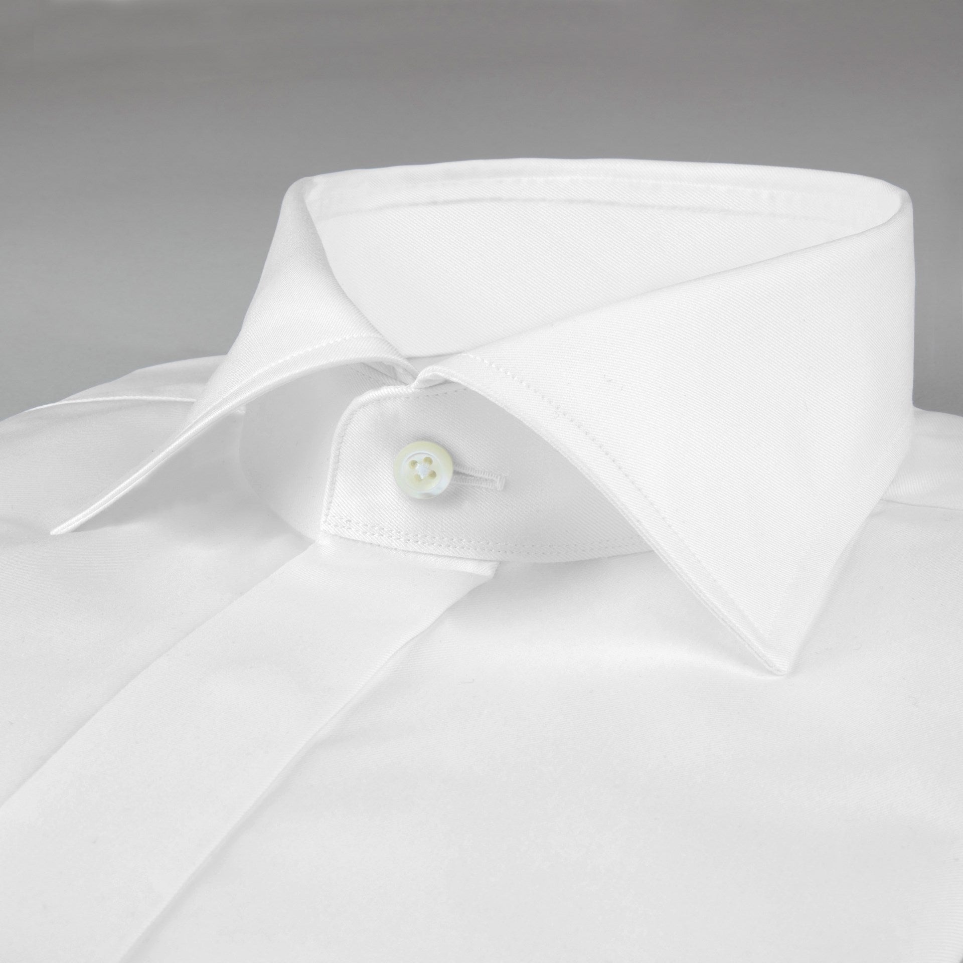 White Twill Evening Shirt, French Cuffs