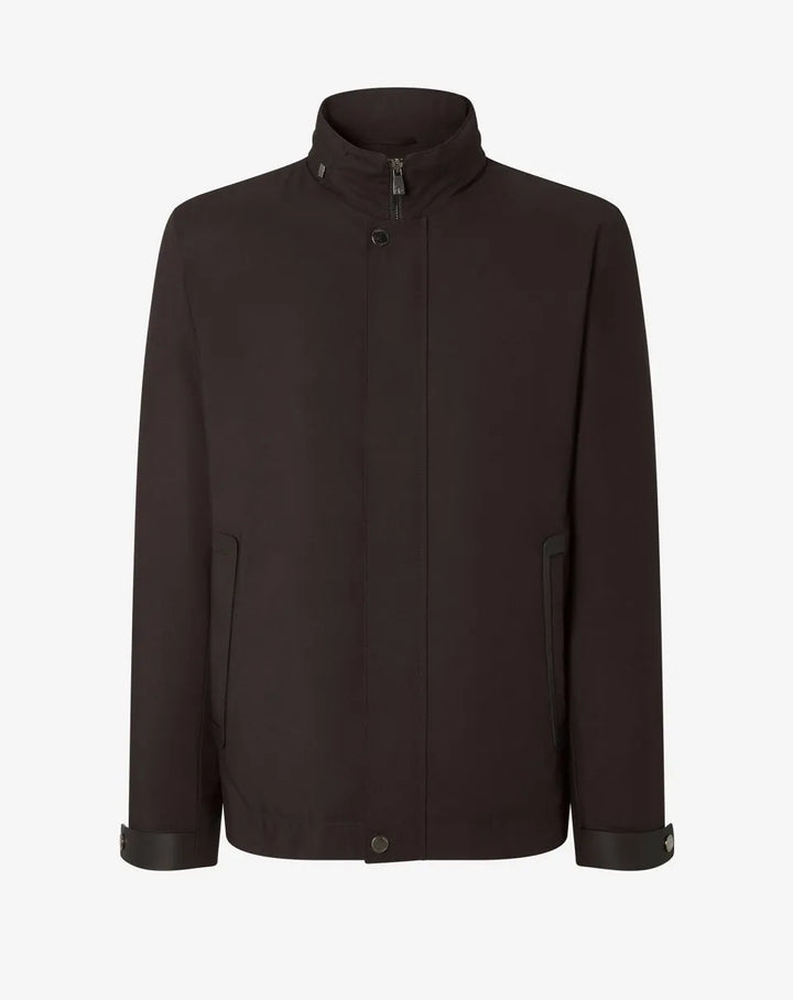 Brown technical fabric jacket