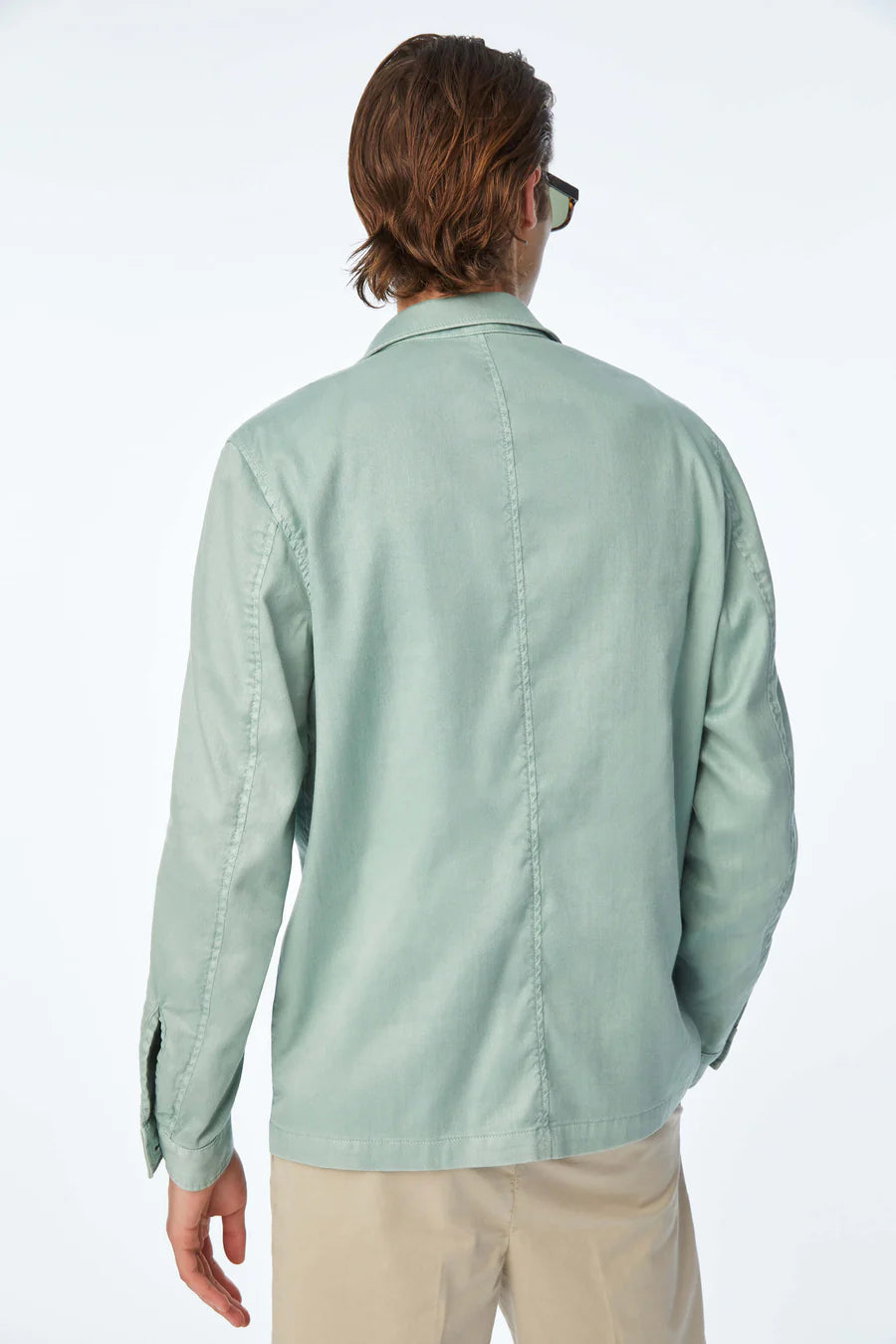 Garment-dyed Overshirt in Green