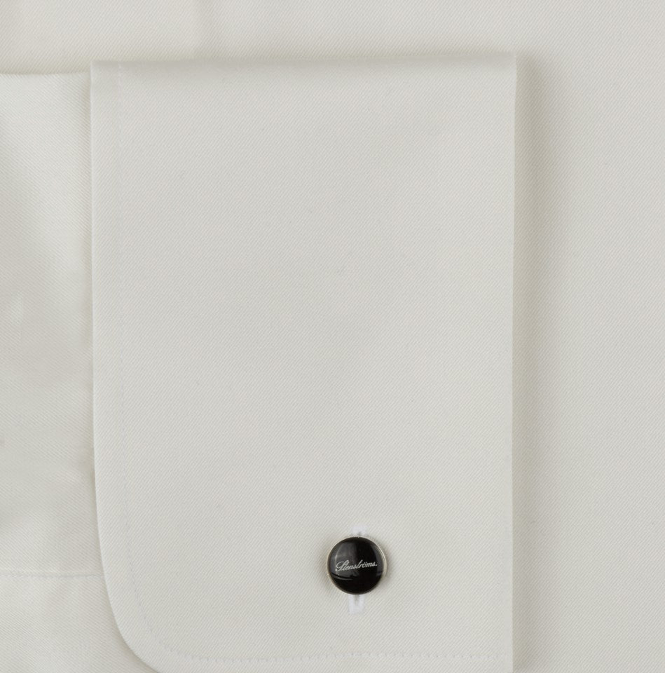 Off White Twill Evening Shirt, French Cuffs