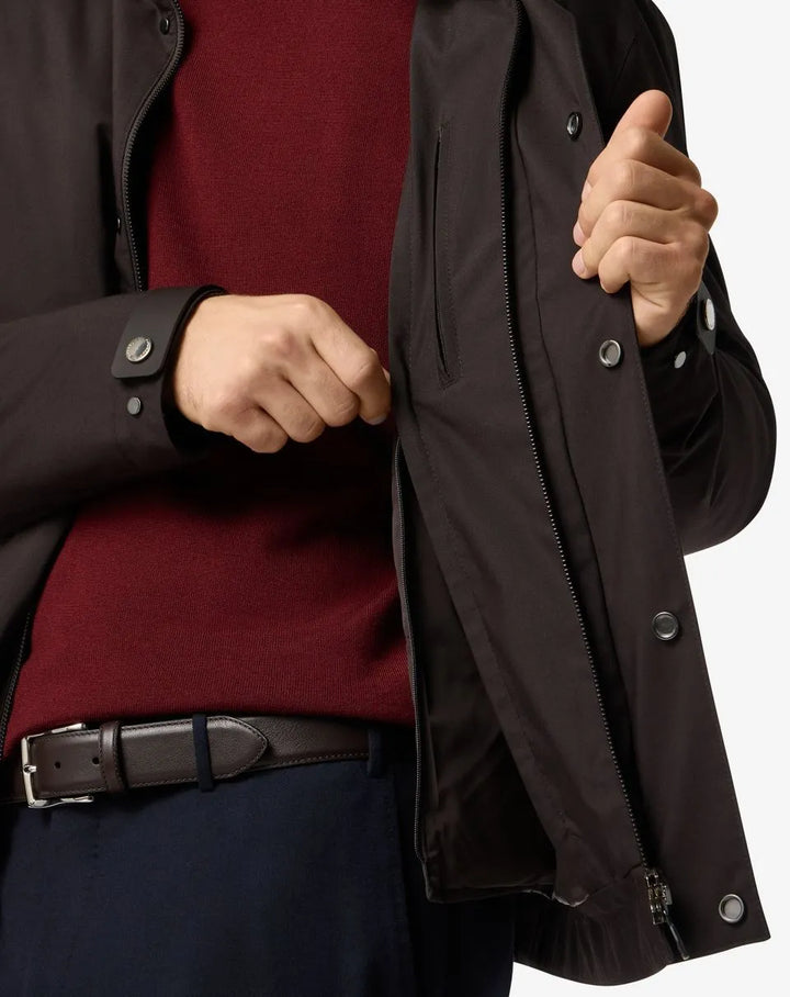 Brown technical fabric jacket