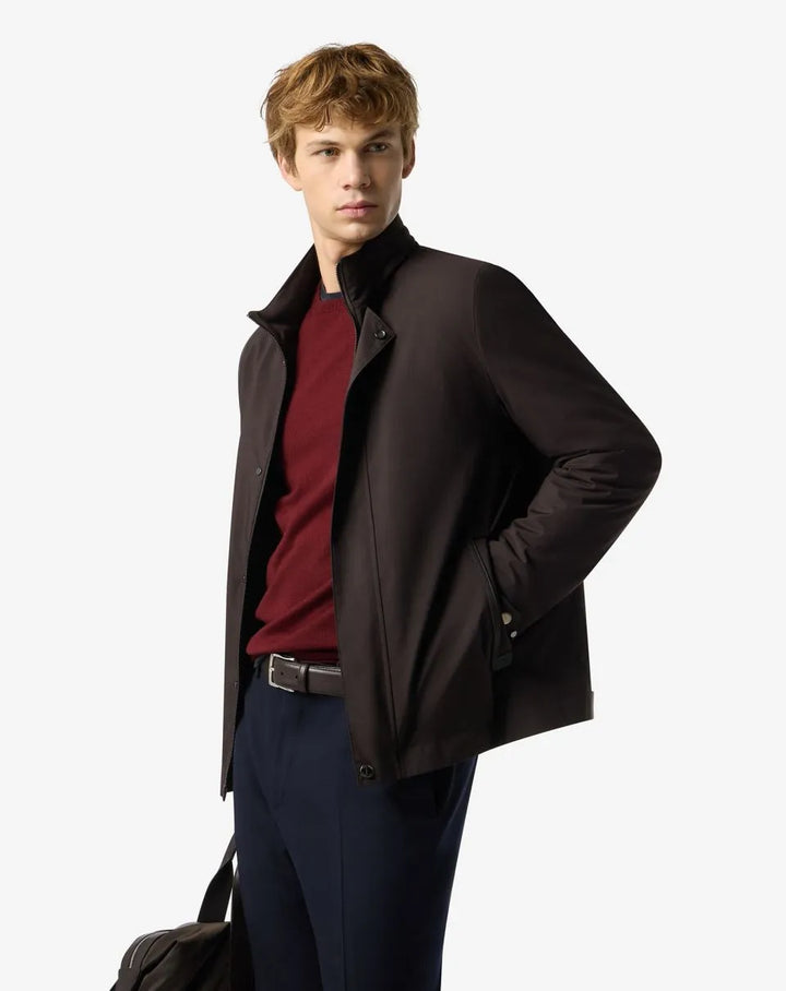 Brown technical fabric jacket