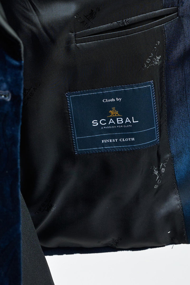 NAVY VELVET TUXEDO JACKET+PANTS