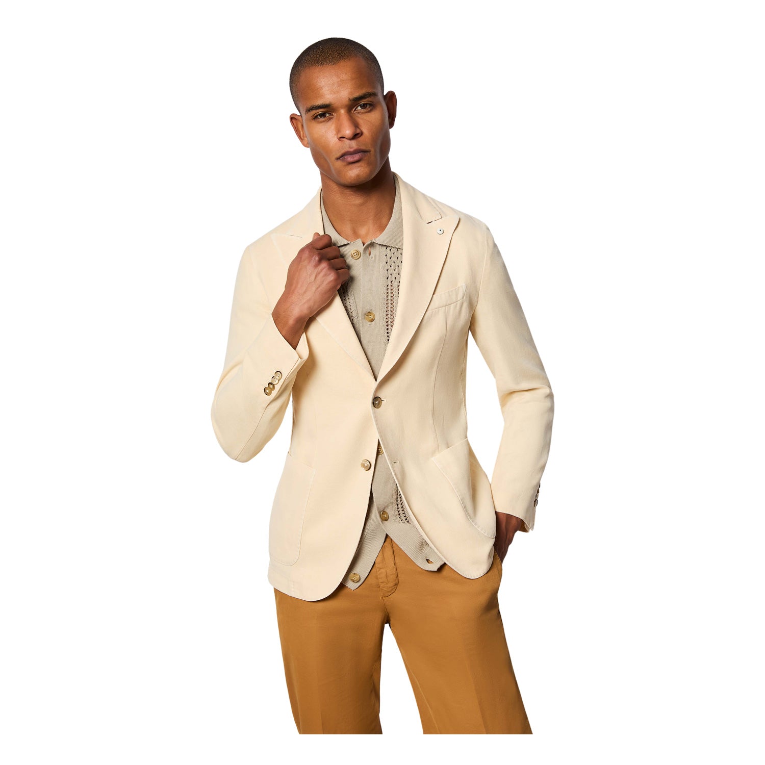 Garment-dyed STEVE jacket - ivory