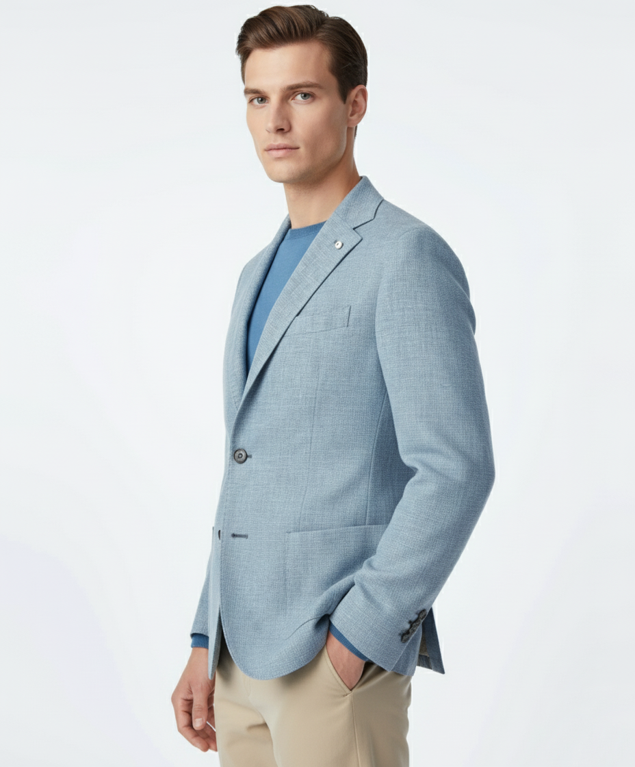 Garment-dyed JACK jacket in light Blue