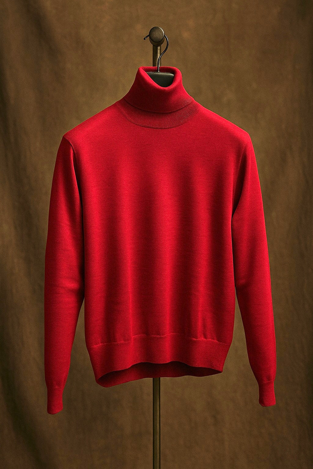 Classic Red WoolBlend Turtleneck
