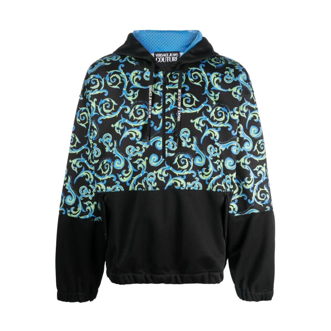 Baroque-Pattern Hooded Jacket
