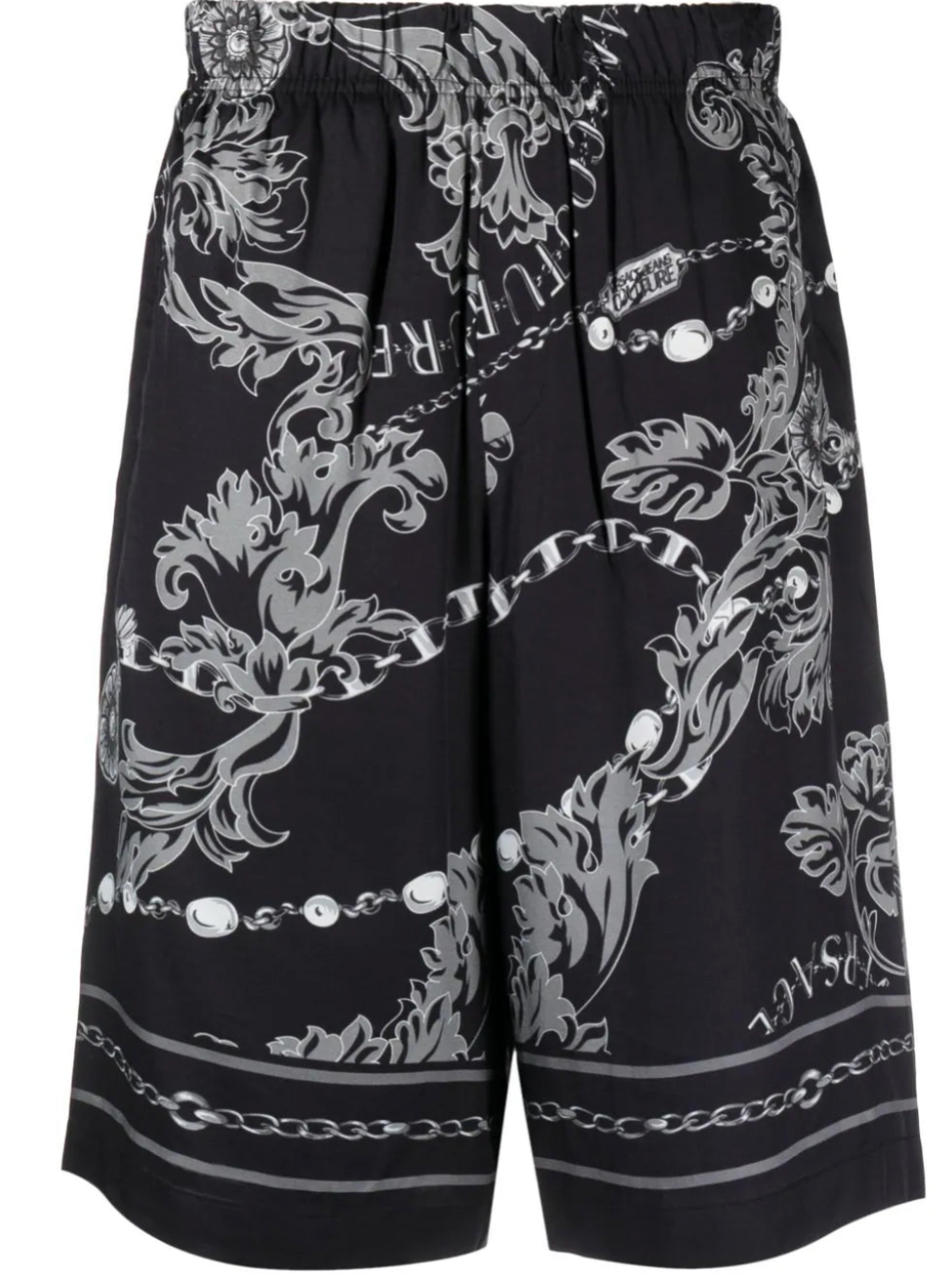 Barocco-print drop-crotch shorts