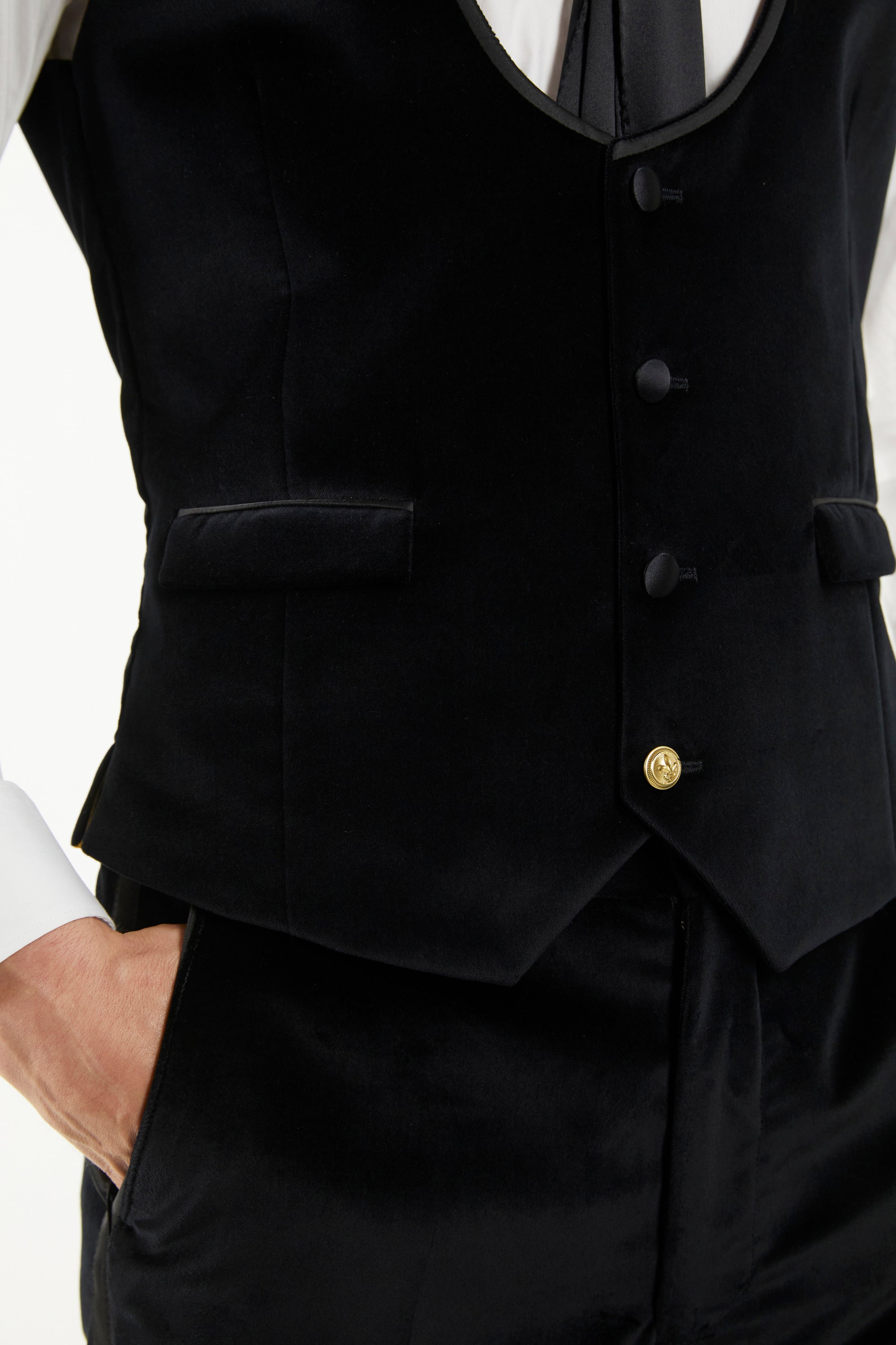 Black Velvet Vest