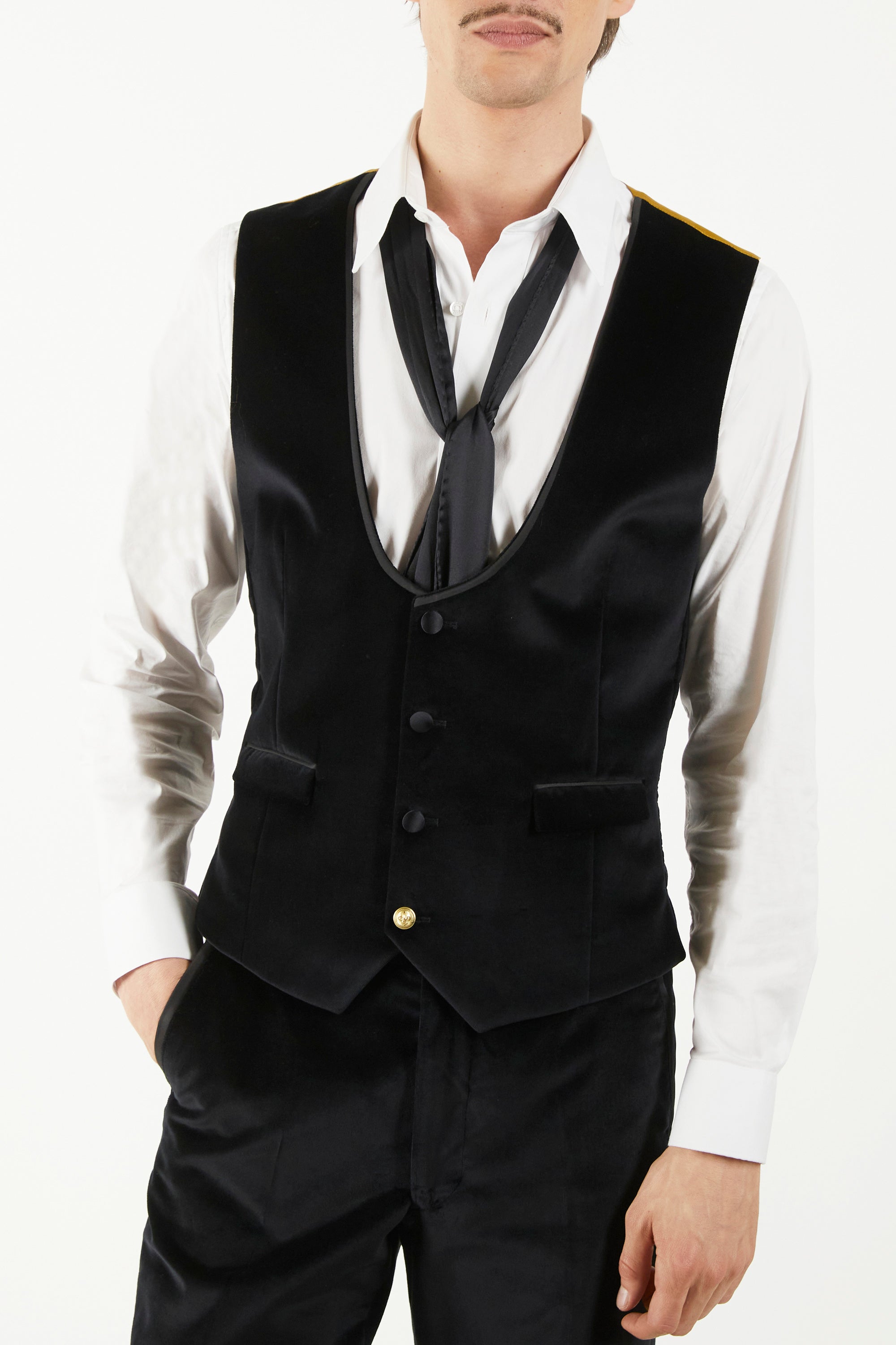 Black Velvet Vest