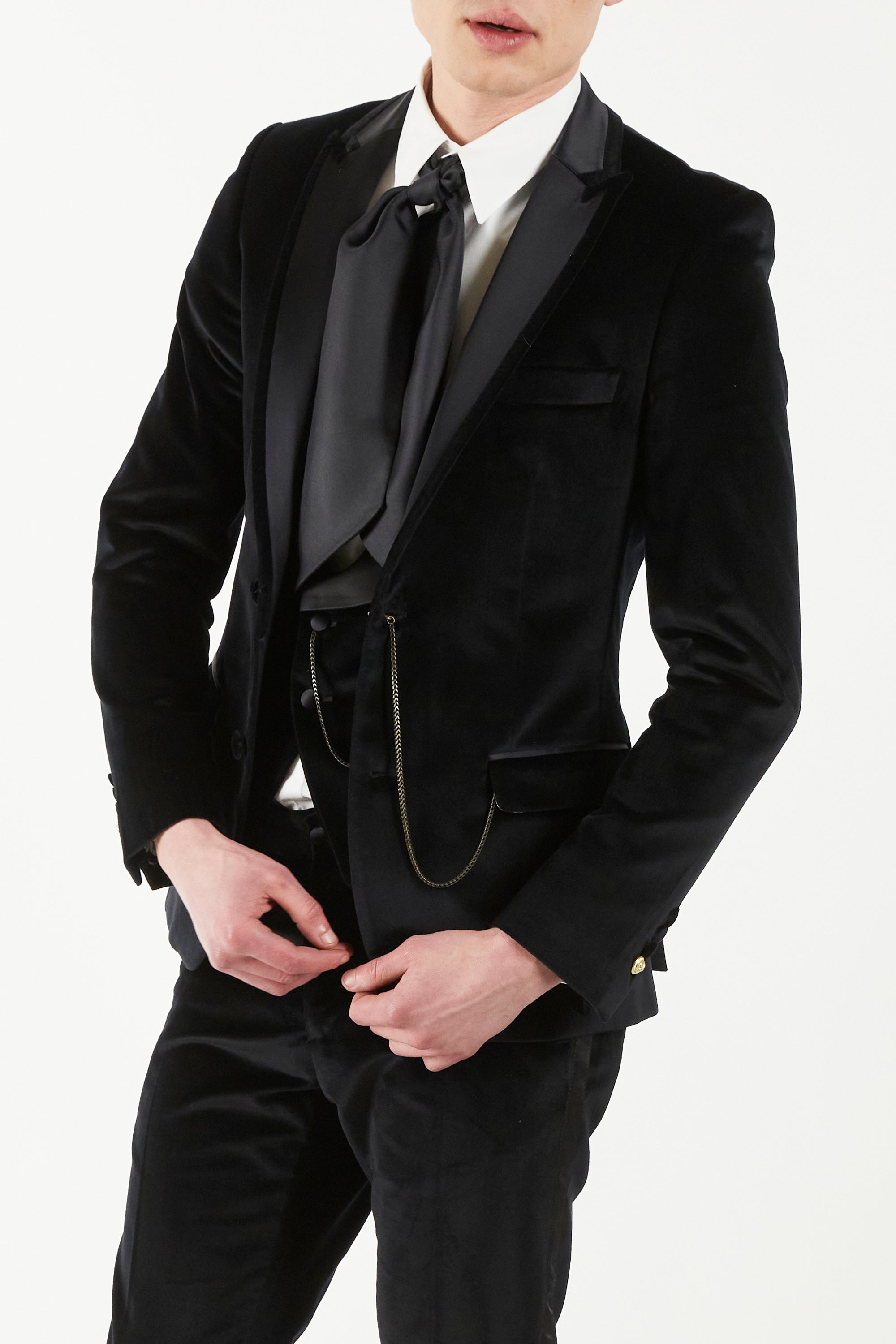 Mens black velvet tuxedo jacket best sale